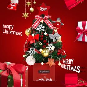 Desktop Christmas Tree;  19.7-inch Artificial Mini Christmas Decoration Tree;  The Perfect Christmas Decoration for Table;  Desk and Counter (Color: as pic B)