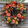 Fall Peony and Pumpkin Wreath, Autumn Year Round Wreaths for Front Door, Artificial Fall Wreath, Halloween Wreath, Thanksgiving Wreath, Maple Leaf Ber
