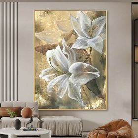 Hand Painted Oil Paintings Hand Painted High quality Flowers Contemporary Modern Rolled Canvas Living Room Hallway Luxurious Decorative Painting (Style: 1, size: 50X70cm)