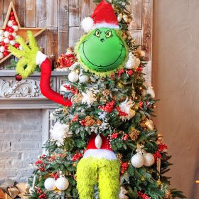 grinch green monster doll doll doll christmas green monster jay plush toy Christmas Tree Decoration (select: F1-31 Grinch Leg)