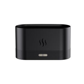 Perfume Humidifier; Ultrasonic air Humidifier With LED Lighting; Simulation Colorful Flame Fragrance Machine; USB Small Househol (Color: Black)