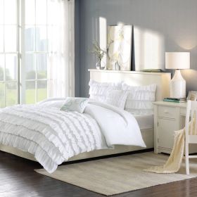 Ruffle Comforter Set (Color: as Pic)