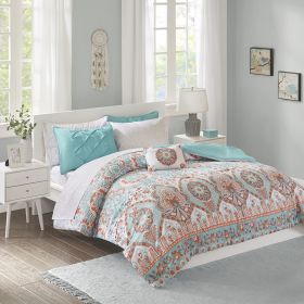 Boho Comforter Set with Bed Sheets (Color: as Pic)