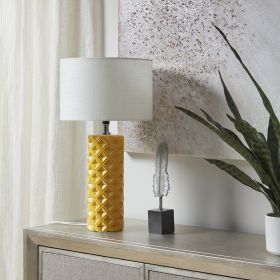 Geometric Ceramic Table Lamp (Color: as Pic)