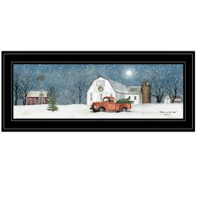 Trendy Decor 4U "Winter on The Farm" Framed Wall Art, Modern Home Decor Framed Print for Living Room, Bedroom & Farmhouse Wall Decoration by Billy Jac (Color: as Pic)