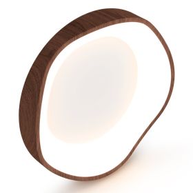 24W Modern LED Mount Ceiling Light with Wood Pattern and Metal Frame (Color: Brown)