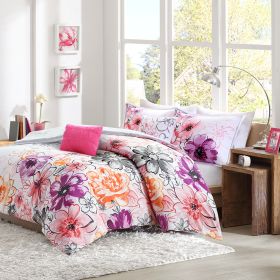 Floral Comforter Set (Color: as Pic)
