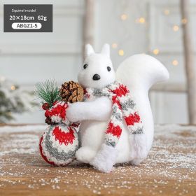 Christmas Snowman Sled Elk Squirrel Polar Bear Decorations Desktop Ornaments (Option: Squirrel G Models 62G)