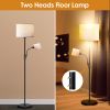 67.32In Mother Daughter Floor Lamp with Linen Shade 3200K Brightness 360¬∞ Adjustable Reading Light Modern Decoration Standing Lamp for Living Room Be