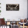 Blessed Home Quote Canvas Wall Art|Brown Wall Decor for Living Room|Blessed is the home Christian Wall Art|Ready to Hang Wall Picture for Dining Room