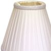 Slant Side Pleat Chandelier Lampshade with Flame Clip, White (Set of 6)