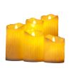 Flameless Flickering LED Candles Battery Operated , Warm Light Real Wax Pillar Votive 3D Wick Candles, Perfect for Party/Wedding/Home Decor(White)